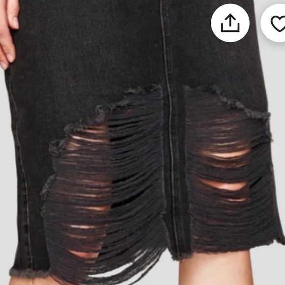 NWOT Never Worn! Zara Denim Distressed Skirt XS - Picture 2 of 6